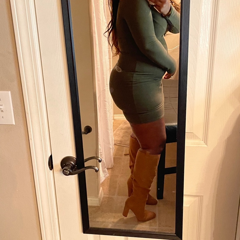 Tan Faux suede boots